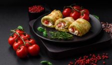Stuffed Zucchini Rolls with Paprika Vegetables